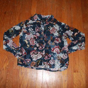 Karen Kane Floral Print Button Down Shirt - image 1